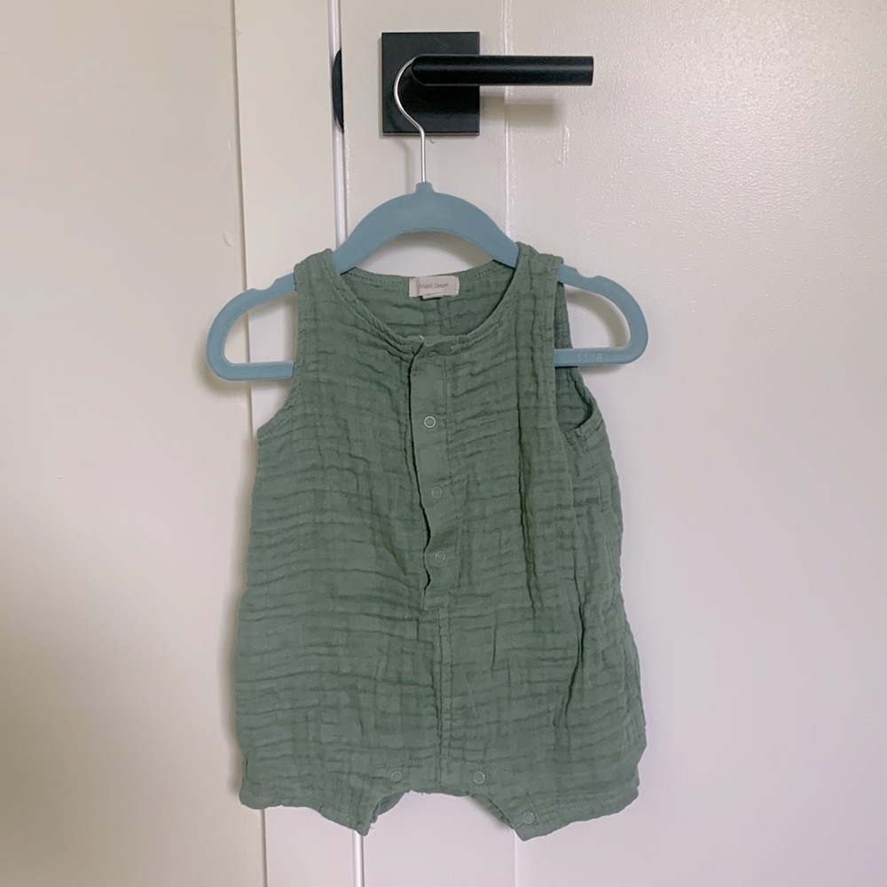 Angel Dear Organic Muslin Romper 6-12 Months